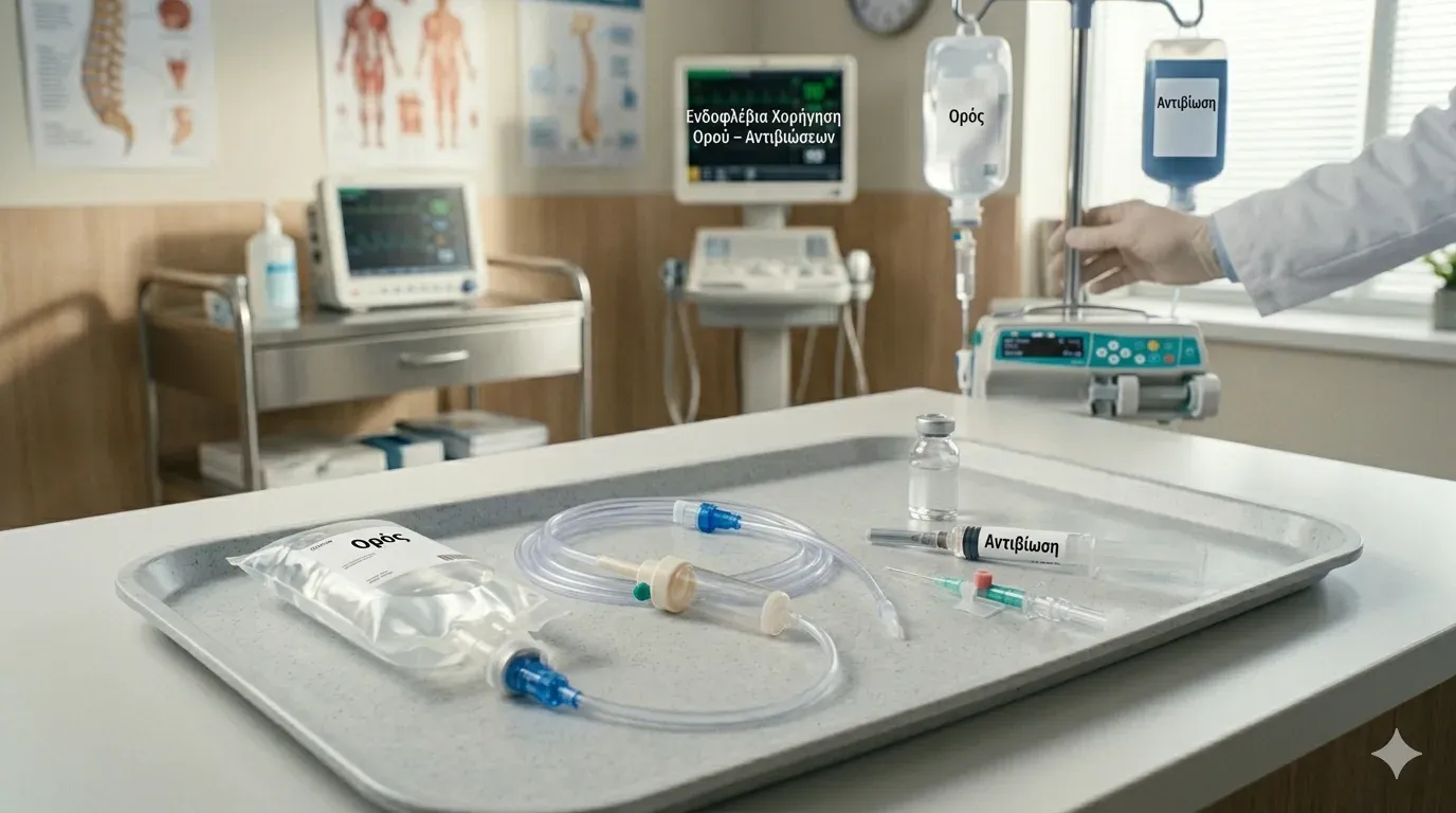Ενδοφλέβια Χορήγηση Ορού – Αντιβιώσεων